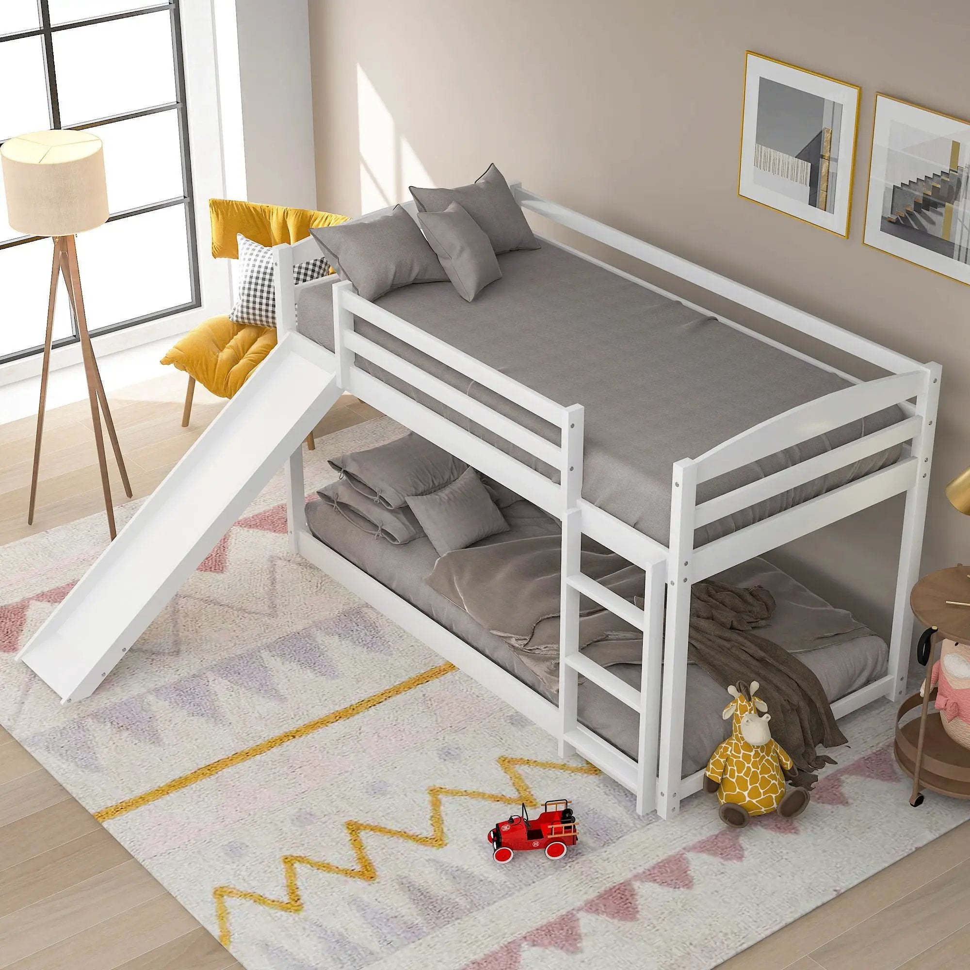 Durable Bunk Bed With Convertible Slide And Ladder by Unique Piece Furniture