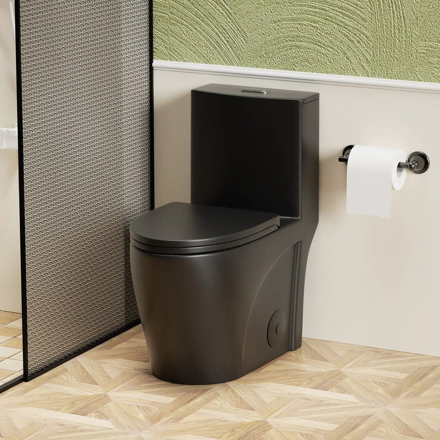 1 Piece Toilet With Tornado Flush, Dual Flush, And ADA Height Comfort Chair by HouseOfZazla