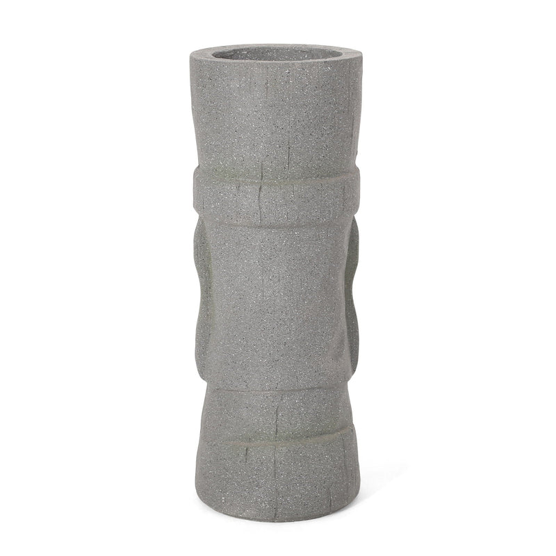 Classic Flower Planter With Magnesium Oxide Material - Stone Gray by HouseOfZazla