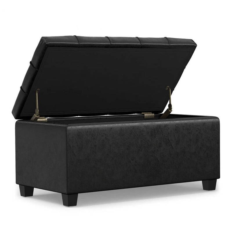 Sienna - Transitional Storage Ottoman Bench by HouseOfZazla