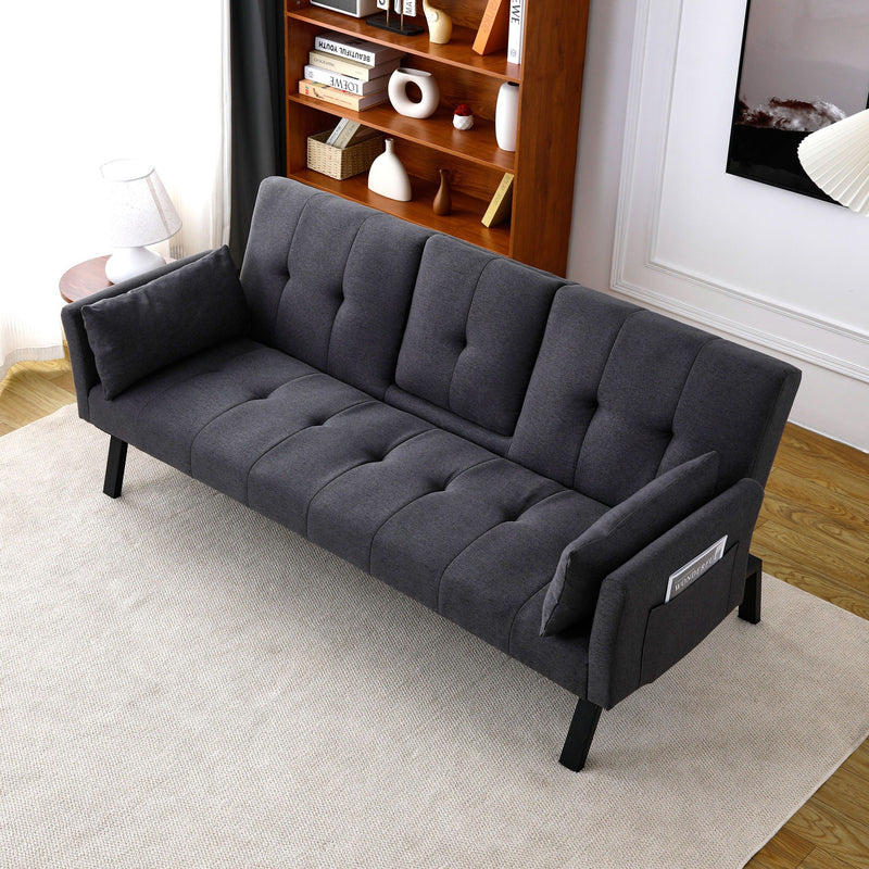 Sofa Bed With Foldable Design And Cup Holder by HouseOfZazla