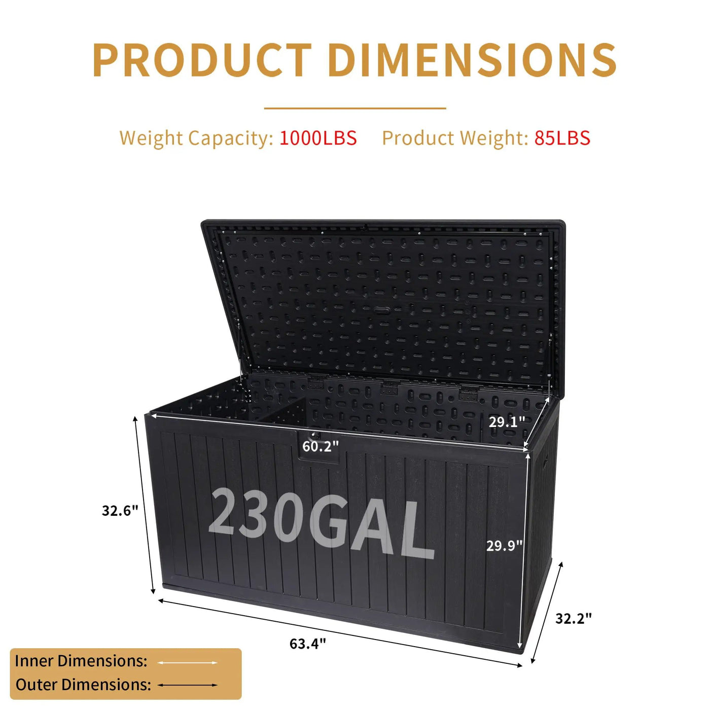 Outdoor Large Storage Box With Lockable Storage Containers by HouseOfZazla