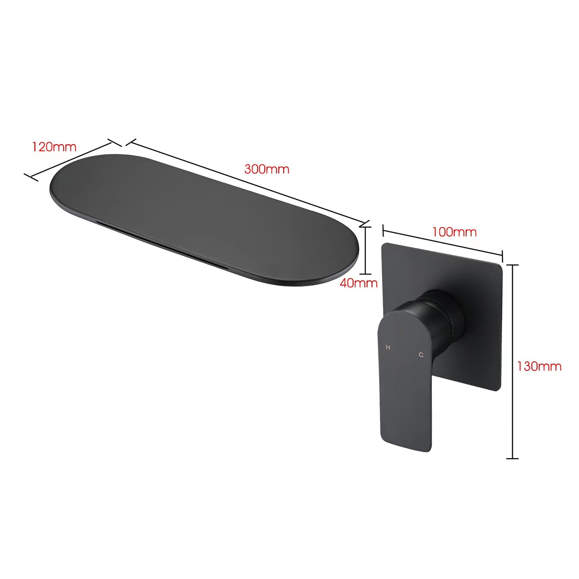 Modern Wall Mount Bathtub Faucet Single Handle With Waterfall Tub Spout And Rough by HouseOfZazla