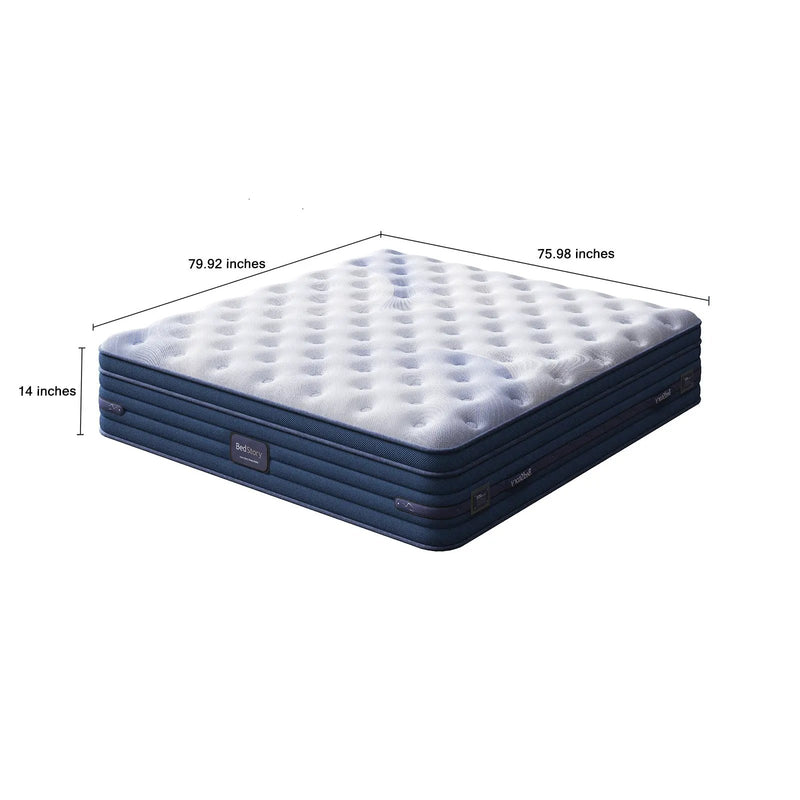 Bedstory Spine Align Pro 14" King Firm Cooling Hybrid Mattress by HouseOfZazla