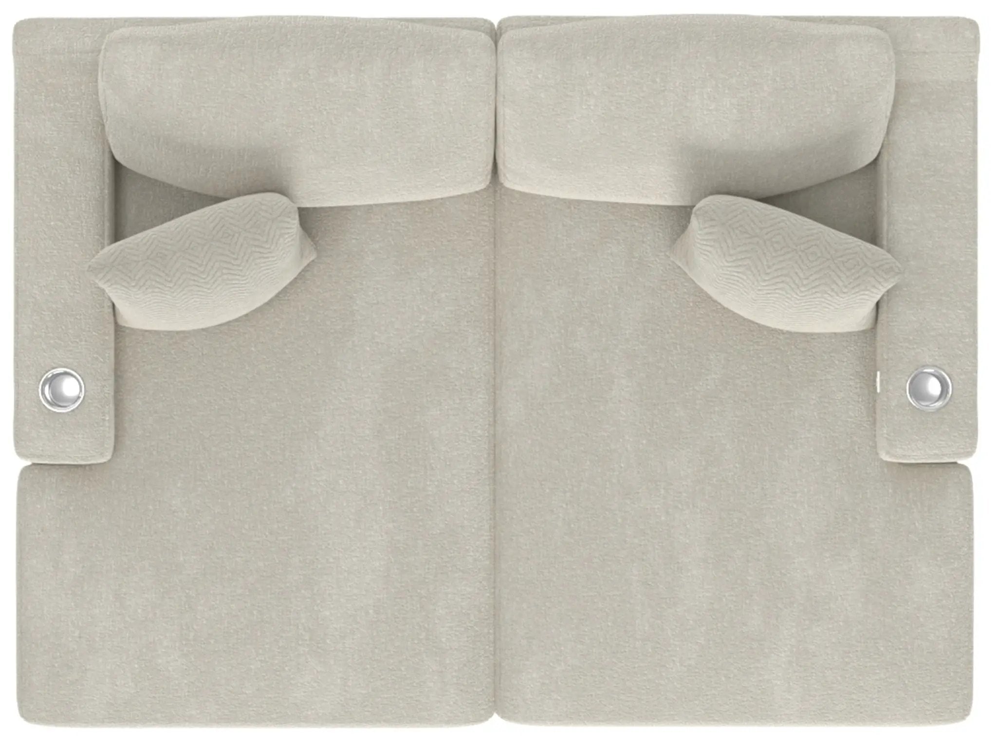 Cozy - 2 Piece Double Wide Chaise With USB Charging Ports by Unique Piece Furniture