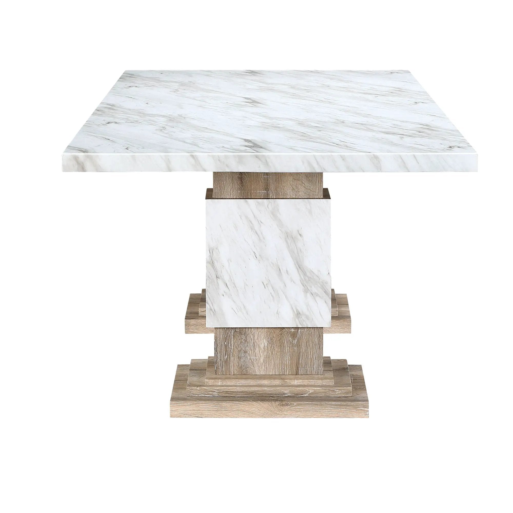 Stacey - Dining Table With Pedestal Base - Beige by Unique Piece Furniture