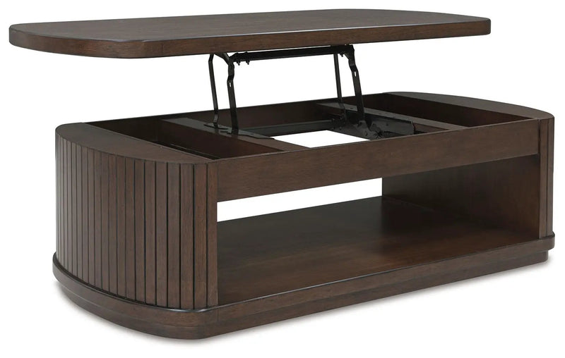Korestone - Lift Top Cocktail Table - Dark Brown by Unique Piece Furniture
