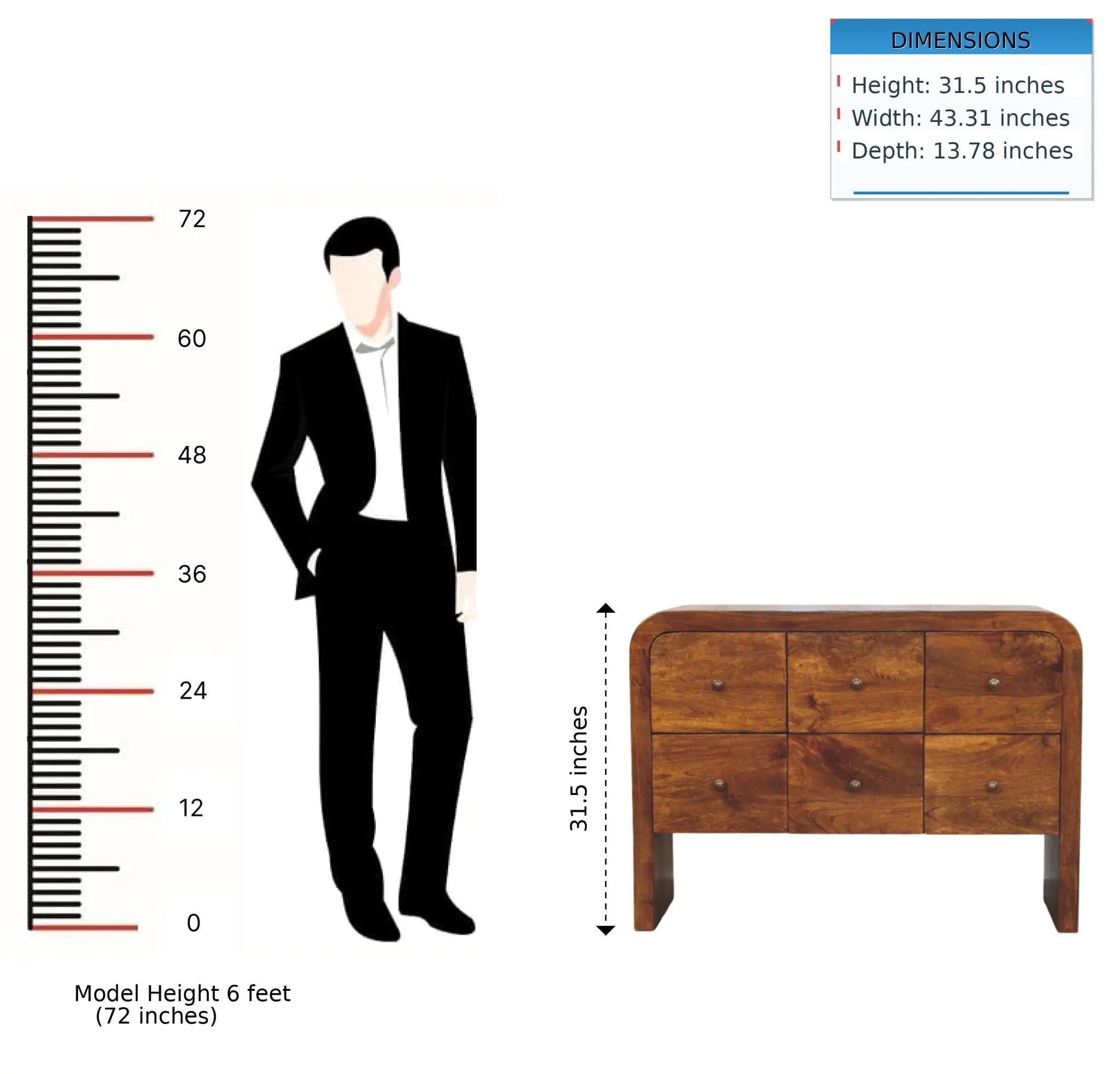 Darcy - 3 Over 3 Drawer Chest - Brown by HouseOfZazla