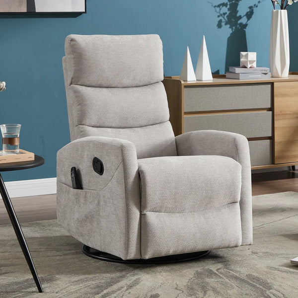 Heat Massage Manual Recliner Chair with Rocker and Swivel