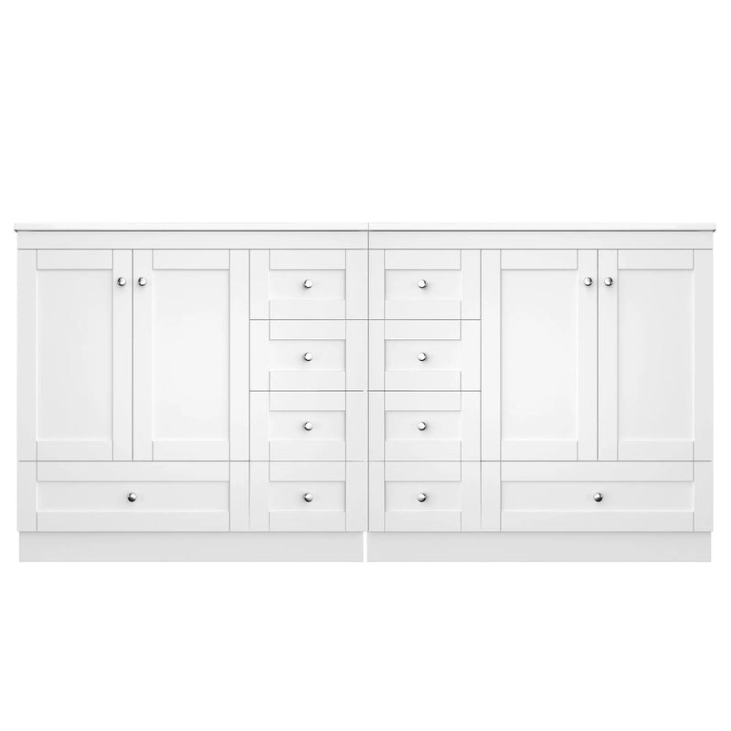 Shaker Free Standing Bathroom Vanity Cabinet & Sink, Soft Close Drawers, Soft Close Doors