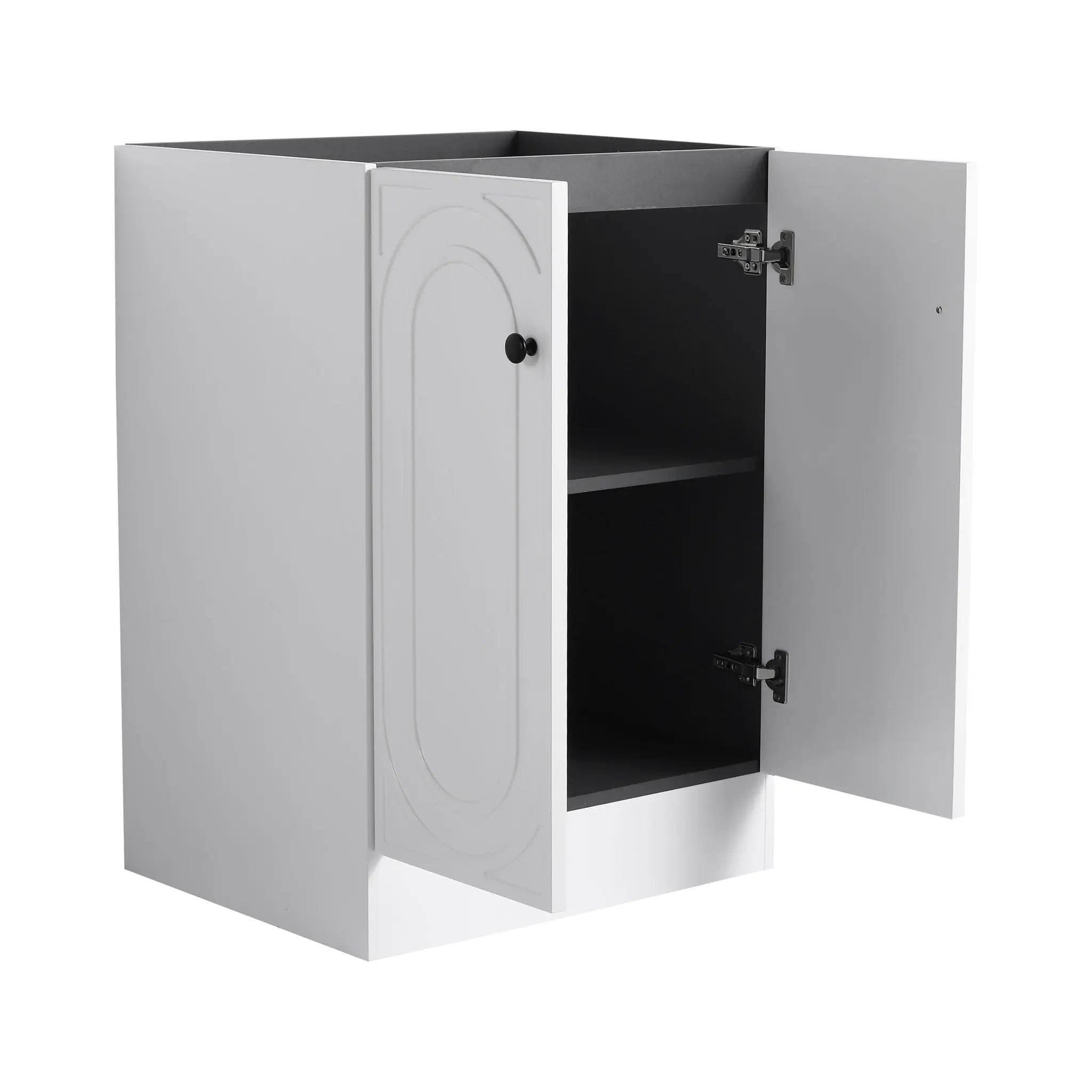 Modern Freestanding Bathroom Vanity With Soft Close Cabinet Doors by HouseOfZazla