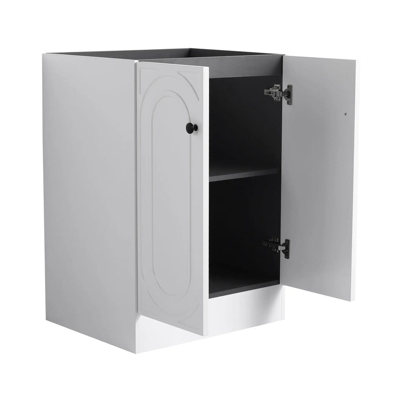 Modern Freestanding Bathroom Vanity With Soft Close Cabinet Doors by HouseOfZazla