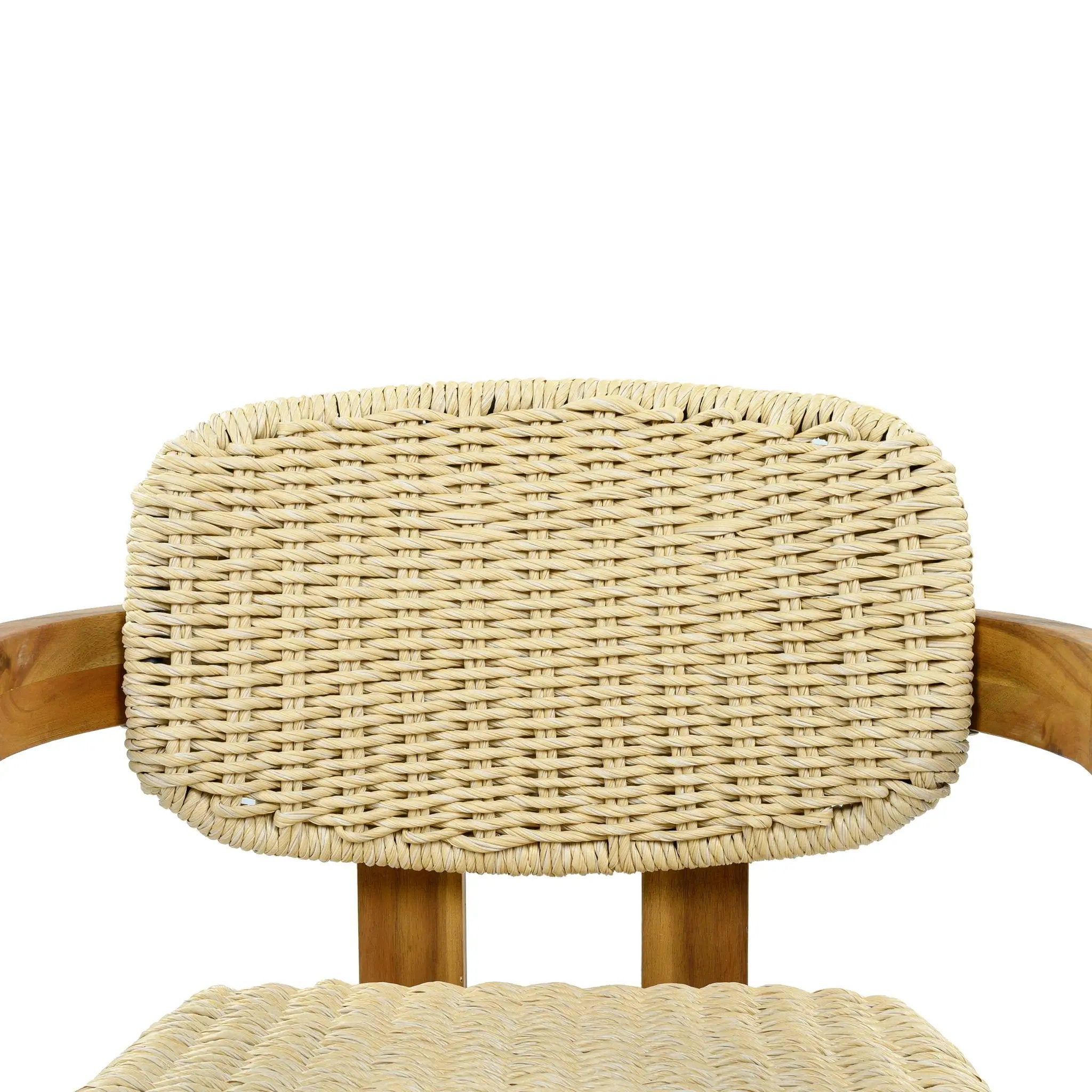 Outdoor Accent Armchairs For Patio (Set of 2) - Natural / Teak by HouseOfZazla