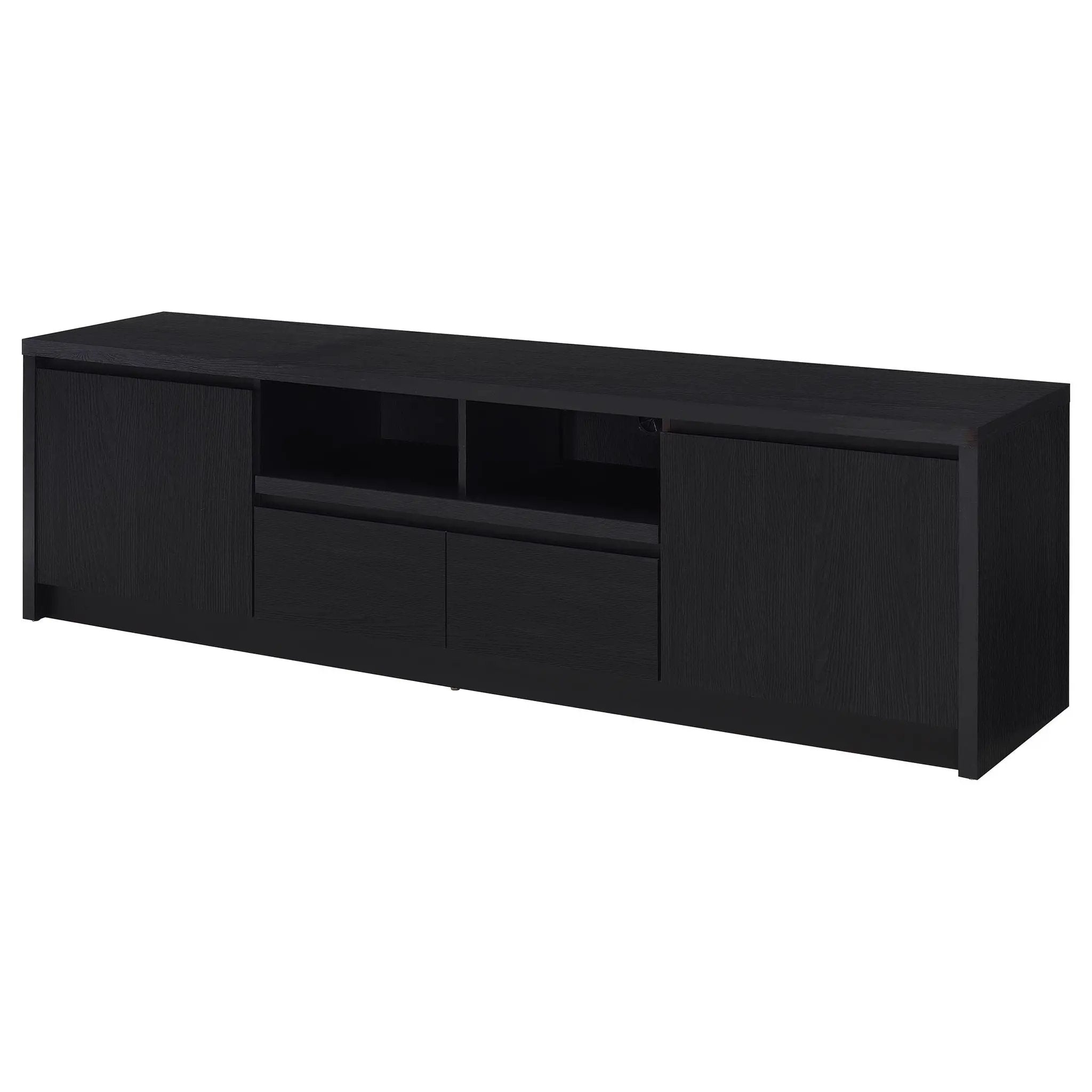 Winfield 78-inch 2-door TV Stand Media Console Black by Unique Piece Furniture