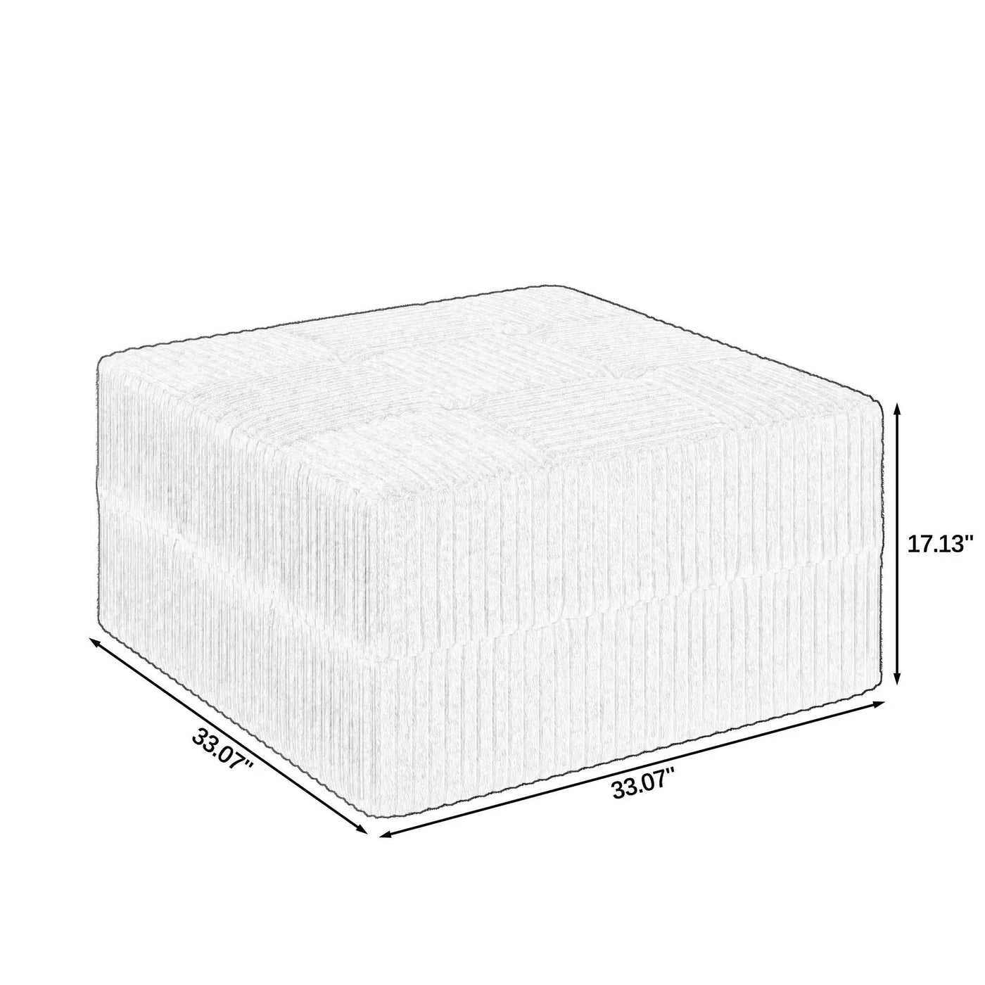 Modern Minimalist Ottoman Sofa Compressed Sectional Couch Sleeper by HouseOfZazla