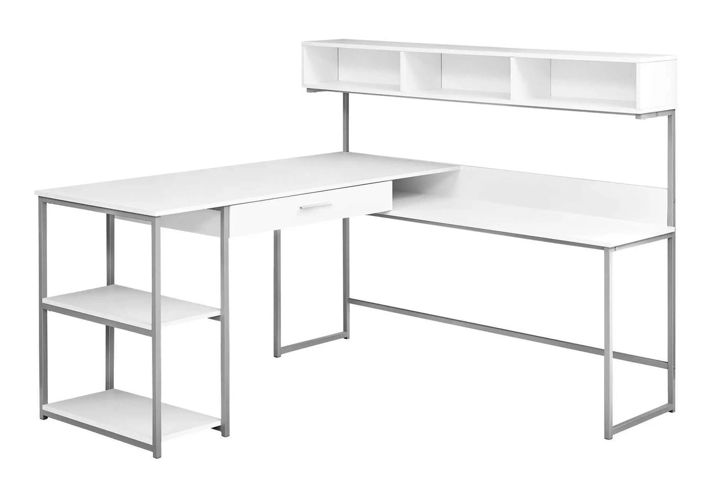 L-Shaped Corner Computer Desk with Storage Drawers by HouseOfZazla