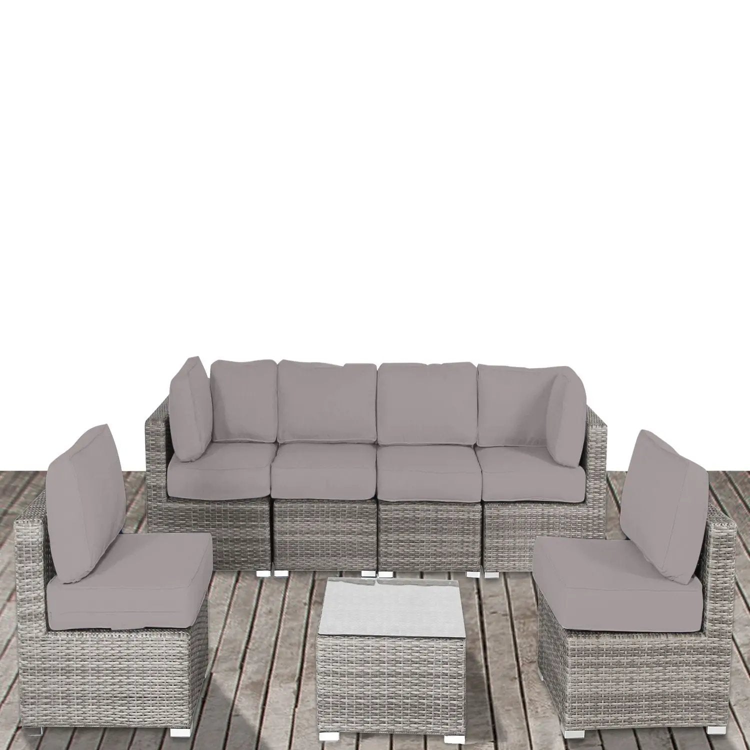 Seating Set With Cushions Handcrafted Wicker Design by Unique Piece Furniture