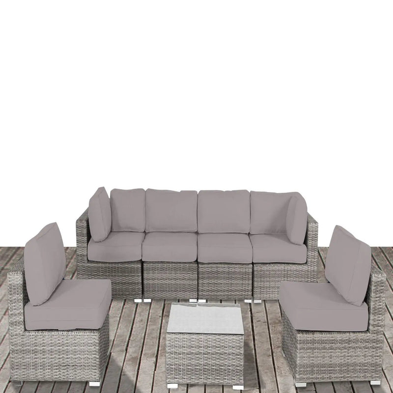 Seating Set With Cushions Handcrafted Wicker Design by Unique Piece Furniture