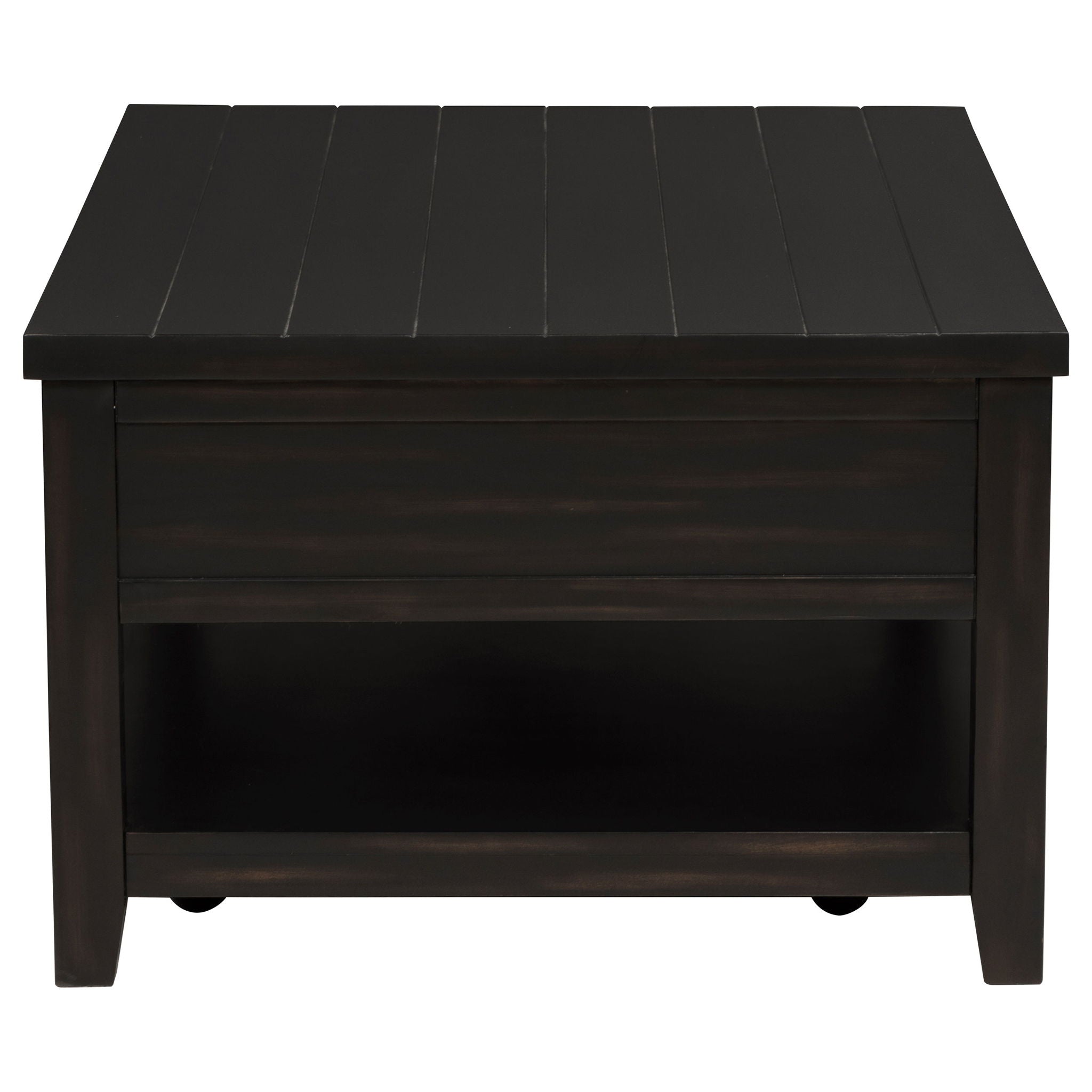 Sutter - 2 Drawer Rectangular Coffee Table - Dark Brown by HouseOfZazla
