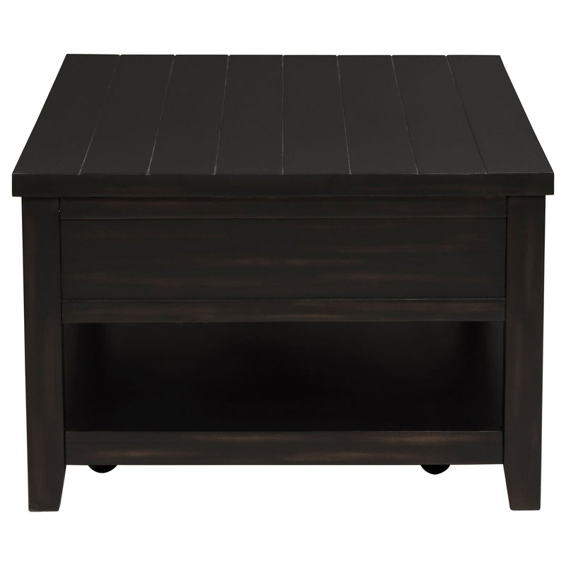 Sutter - 2 Drawer Rectangular Coffee Table - Dark Brown by HouseOfZazla
