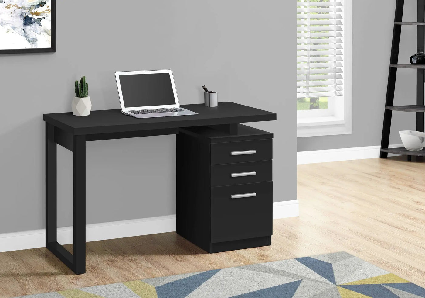 Computer Desk for Home Office Laptop with Reversible Storage Drawers by HouseOfZazla