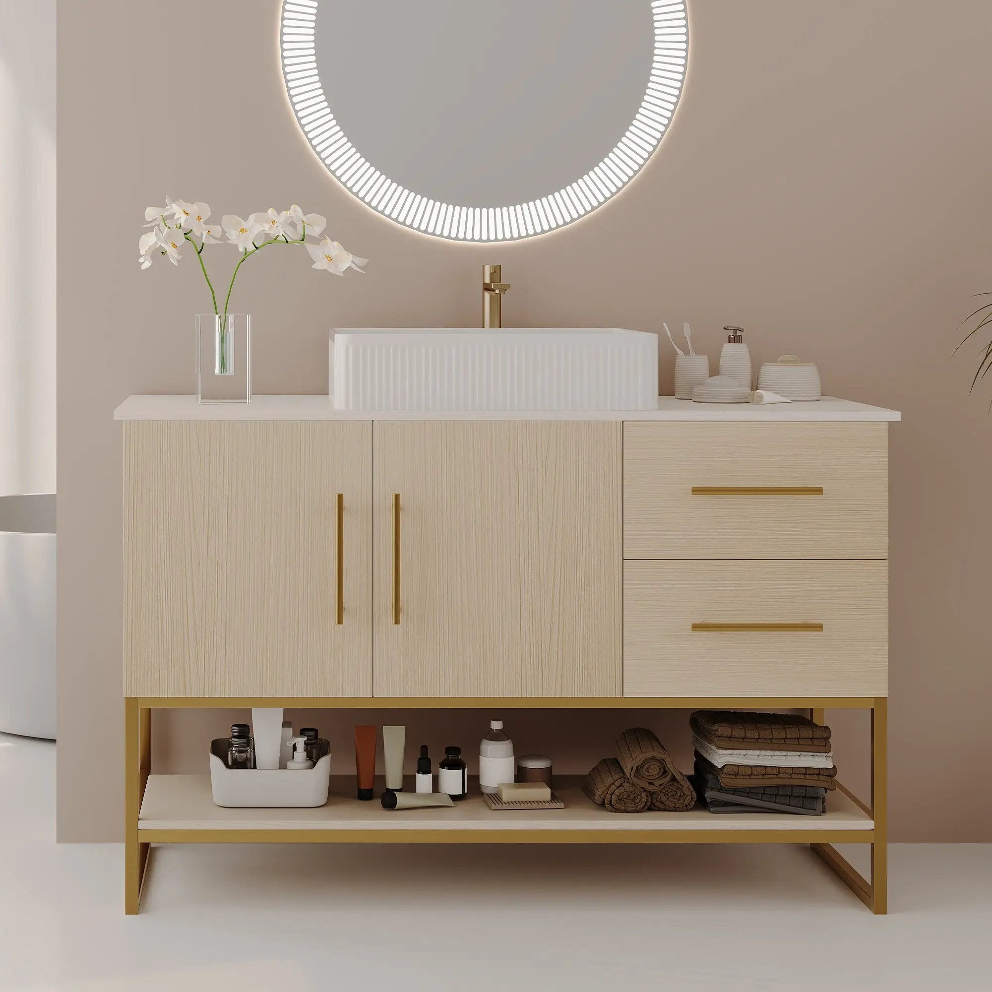 36" Modern Bathroom Vanity with Ceramic Vessel Sink by HouseOfZazla