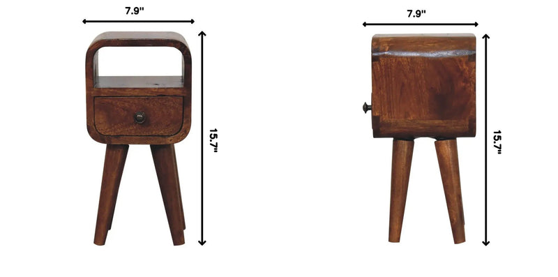 Mini Open Bedside Nightstand by HouseOfZazla