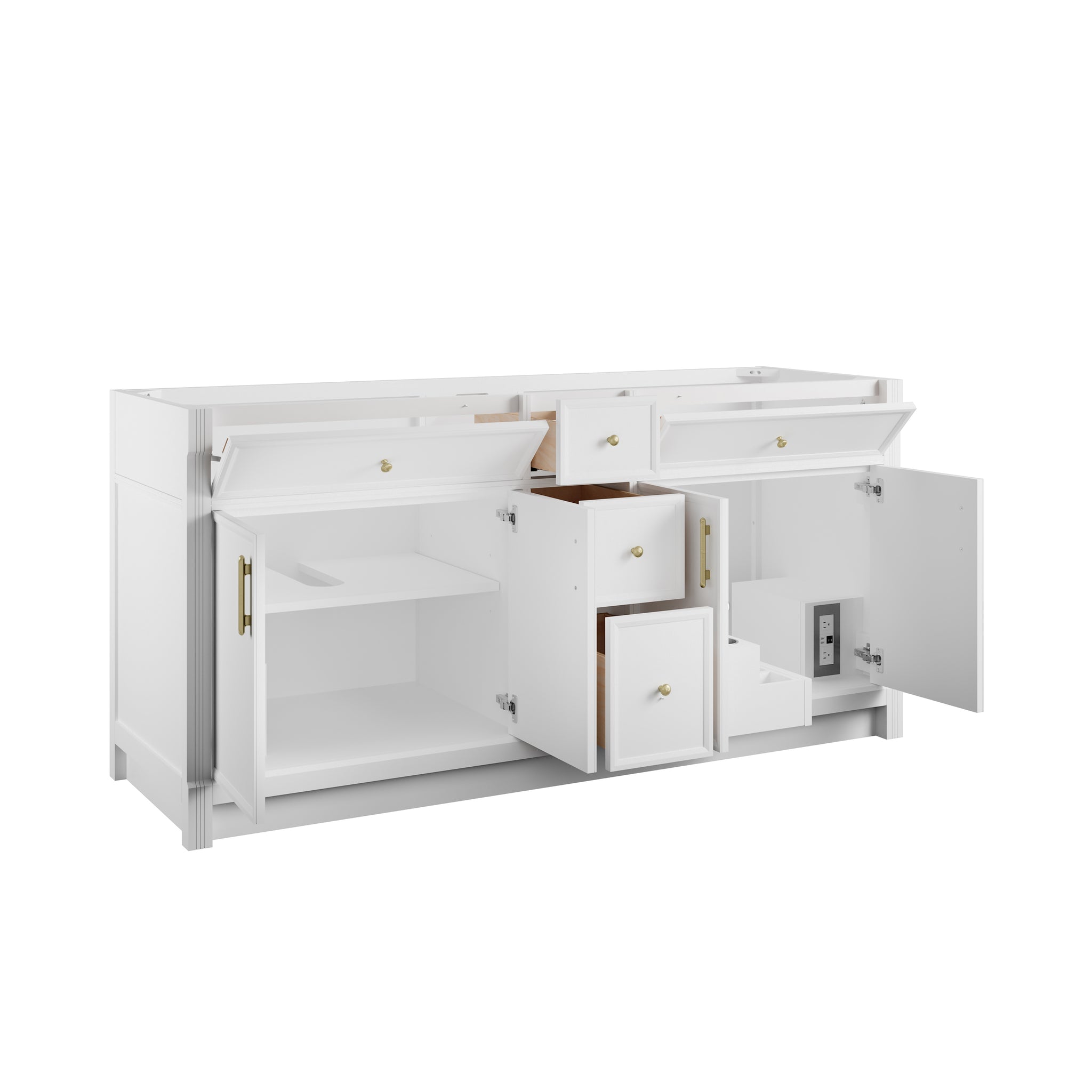 James Martin Bellshire 72" Double Bathroom Vanity, Bright White, view 20