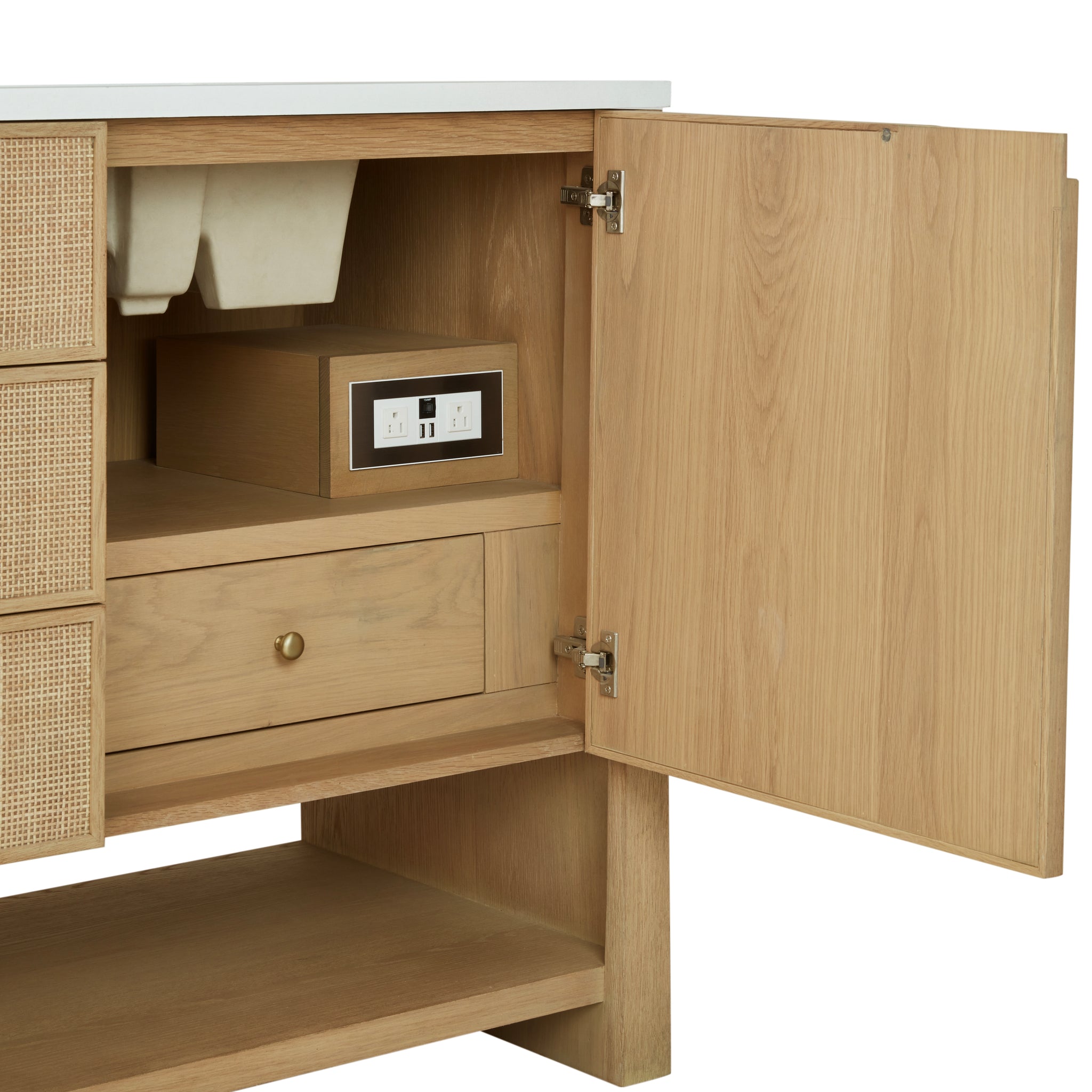 James Martin Solene 72" Double Bathroom Vanity, Seaside Oak, view 18