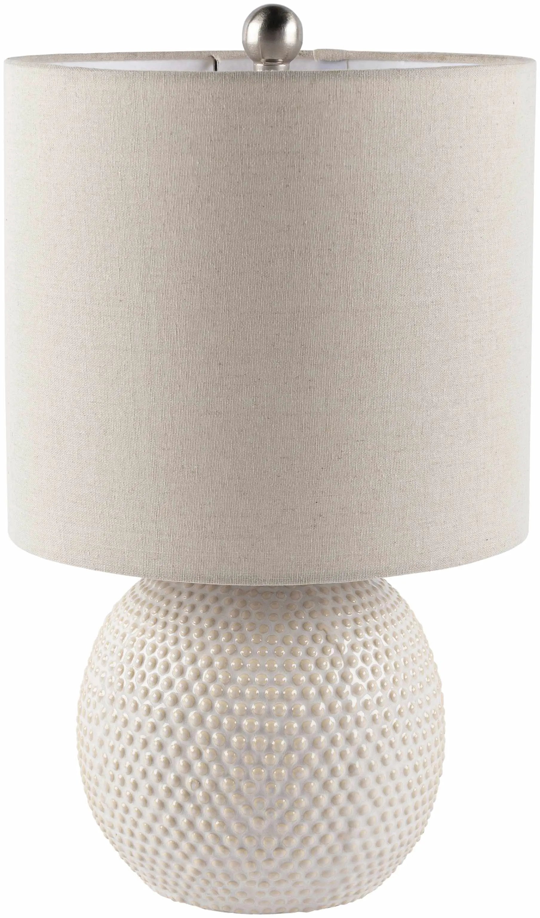 Manaloal Beige Textured Table Lamp by Boutique Rugs
