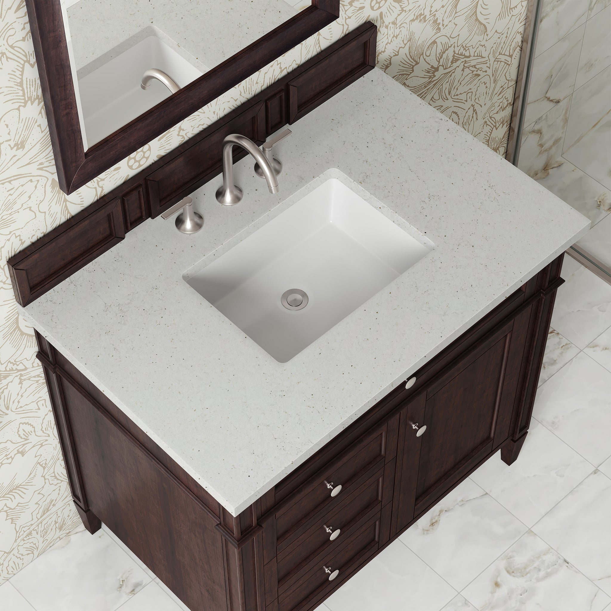 James Martin Brittany 36" Single Bathroom Vanity, Burnished Mahogany, view 20