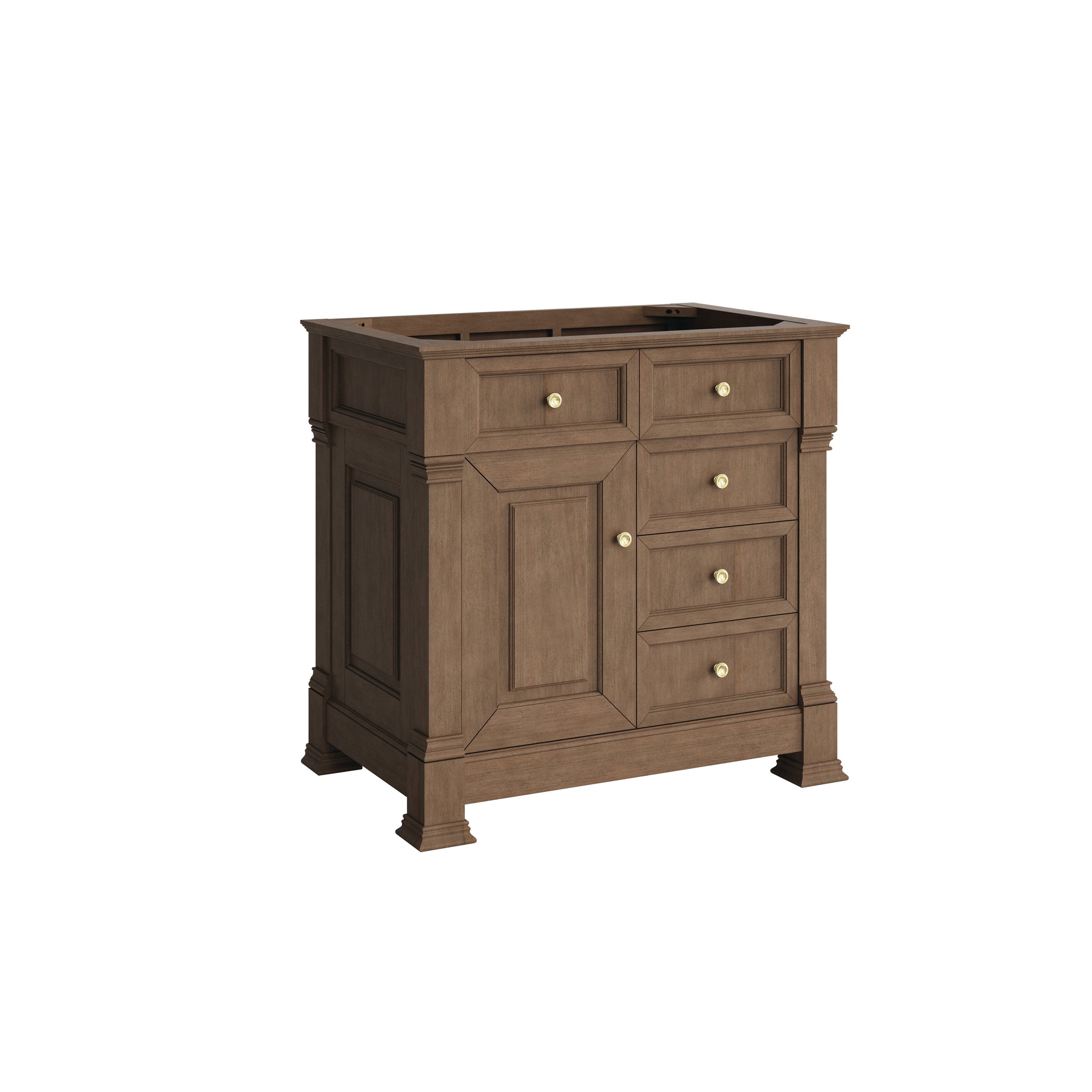 James Martin Brookfield 36" Single Bathroom Vanity, Pecan, cabinet without a countertop