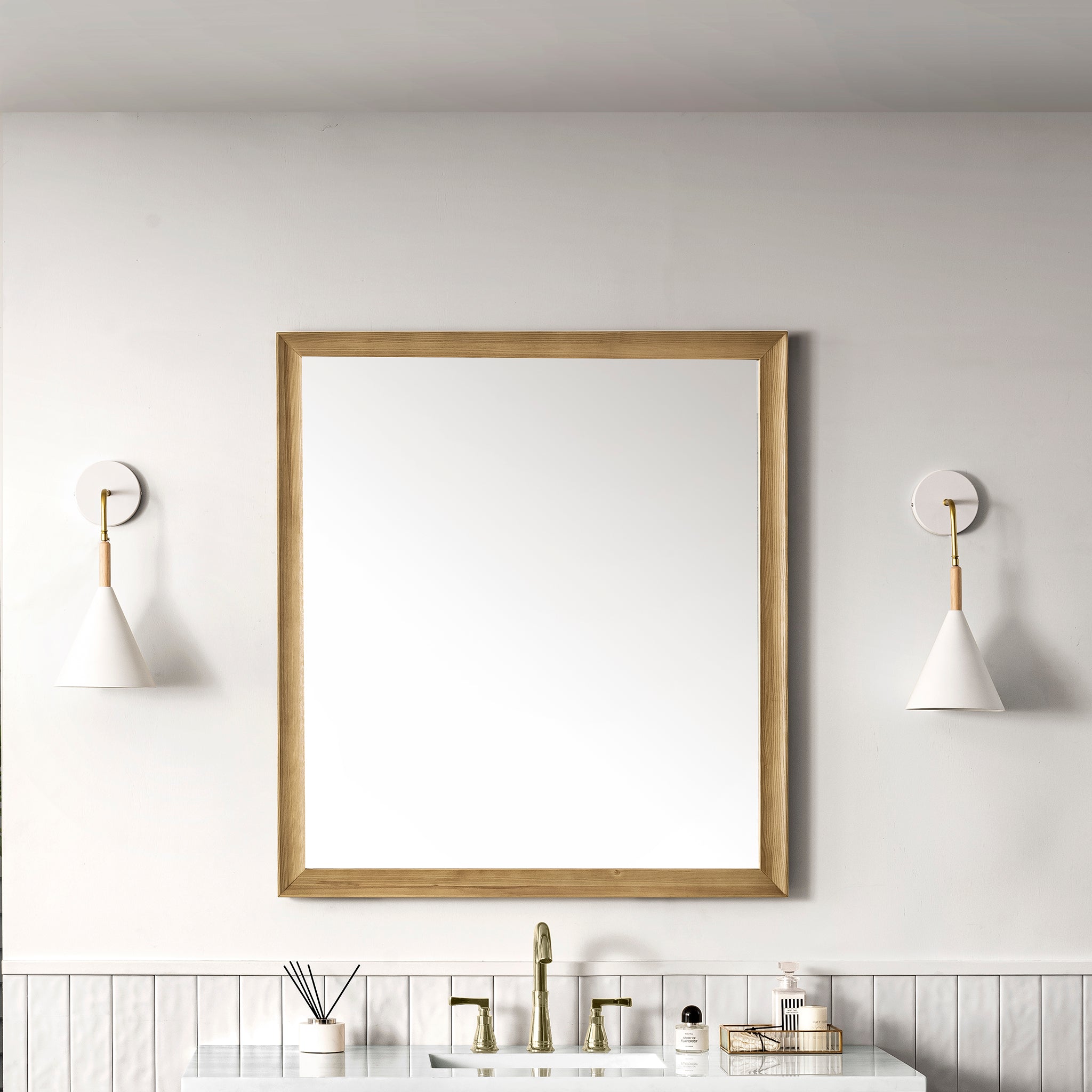 James Martin Glenbrooke 36" Mirror, Light Natural Oak, view 3