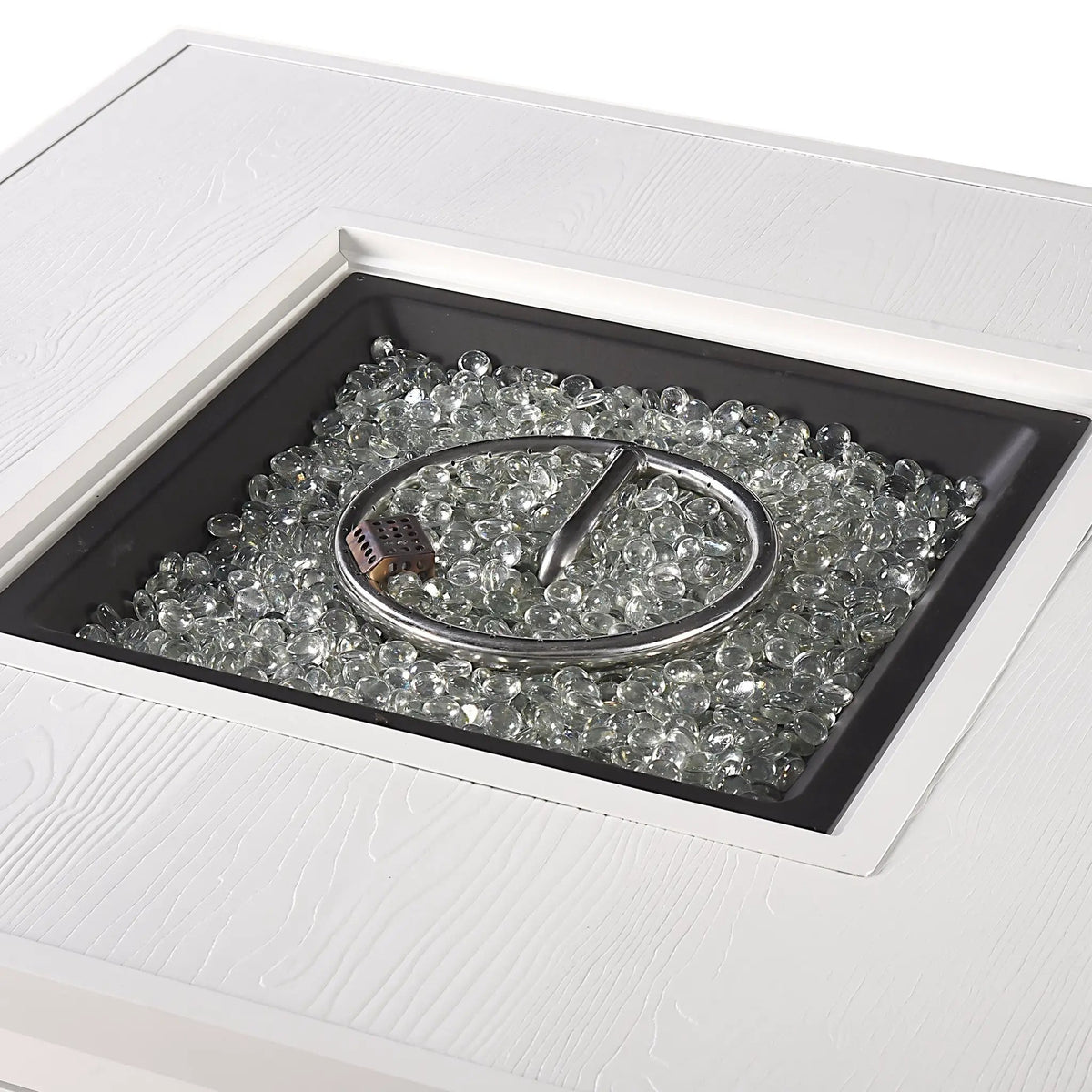 Aluminum 42-in Square Propane Fire Table with Beads, Covers and Lid by Sharicks