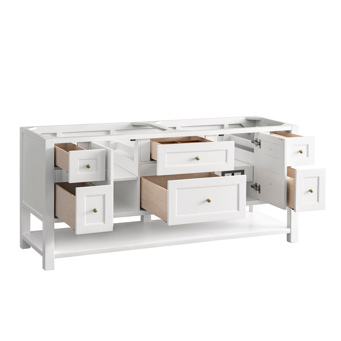 James Martin Breckenridge 72" Double Bathroom Vanity, Bright White, view 24