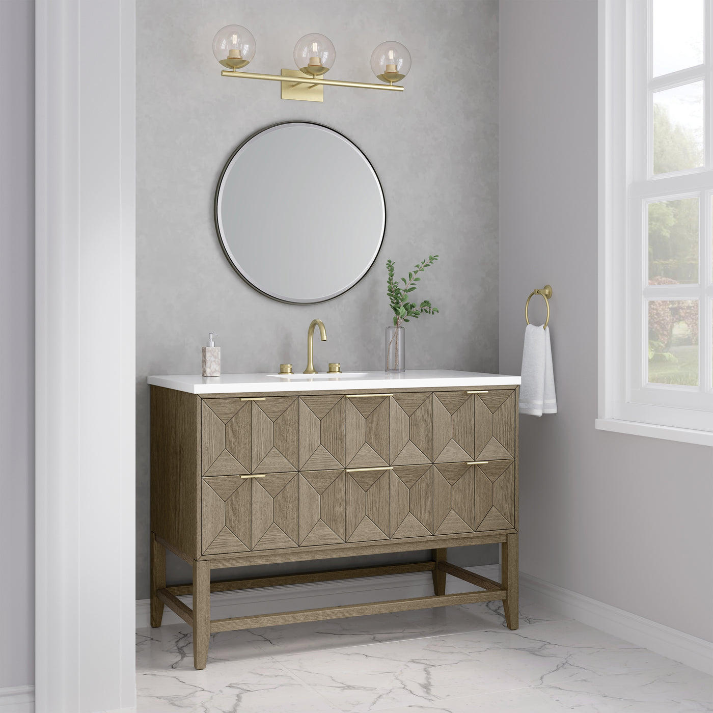 James Martin Emmeline 48" Single Bathroom Vanity, Pebble Oak, view 36