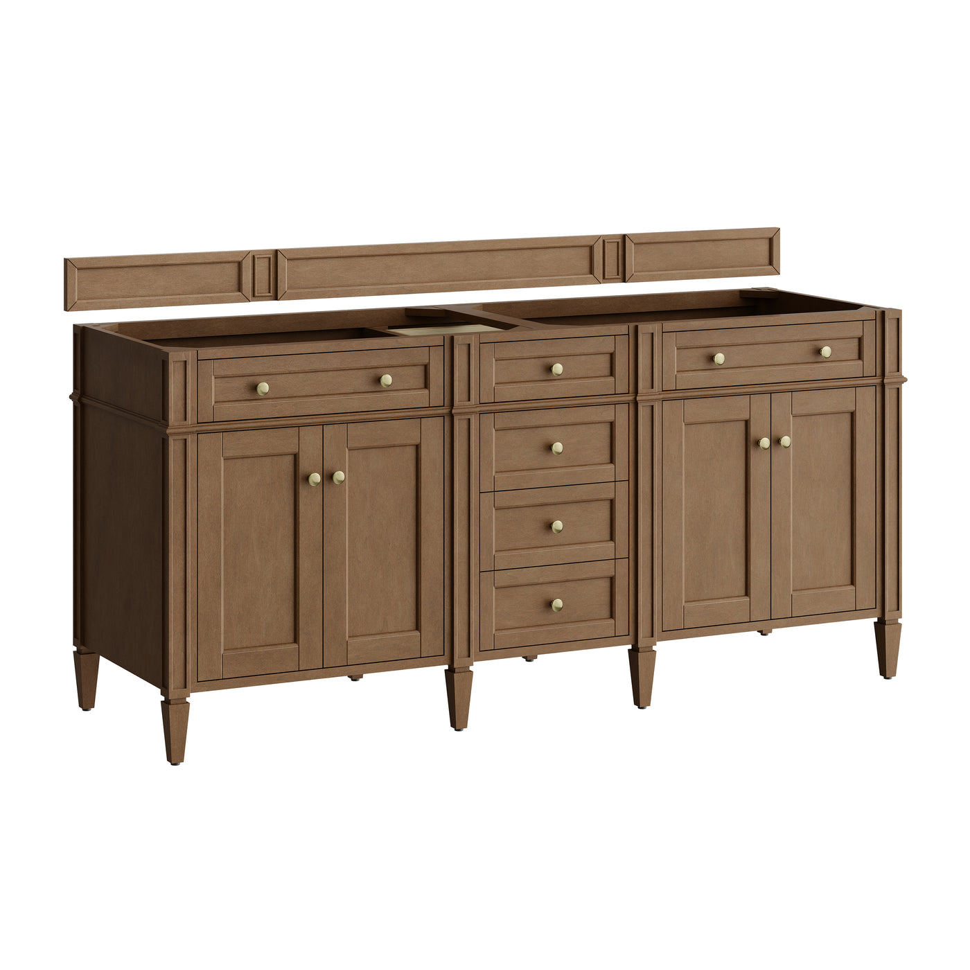 James Martin Brittany 72" Double Bathroom Vanity, Pecan, view 20