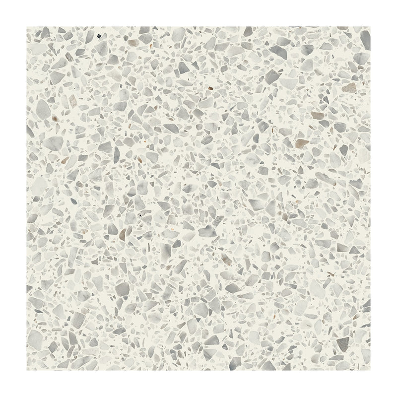 Diamond White Matte Terrazzo Look Porcelain Tiles 24x24 Porcelain Matte 24x24 Tiles