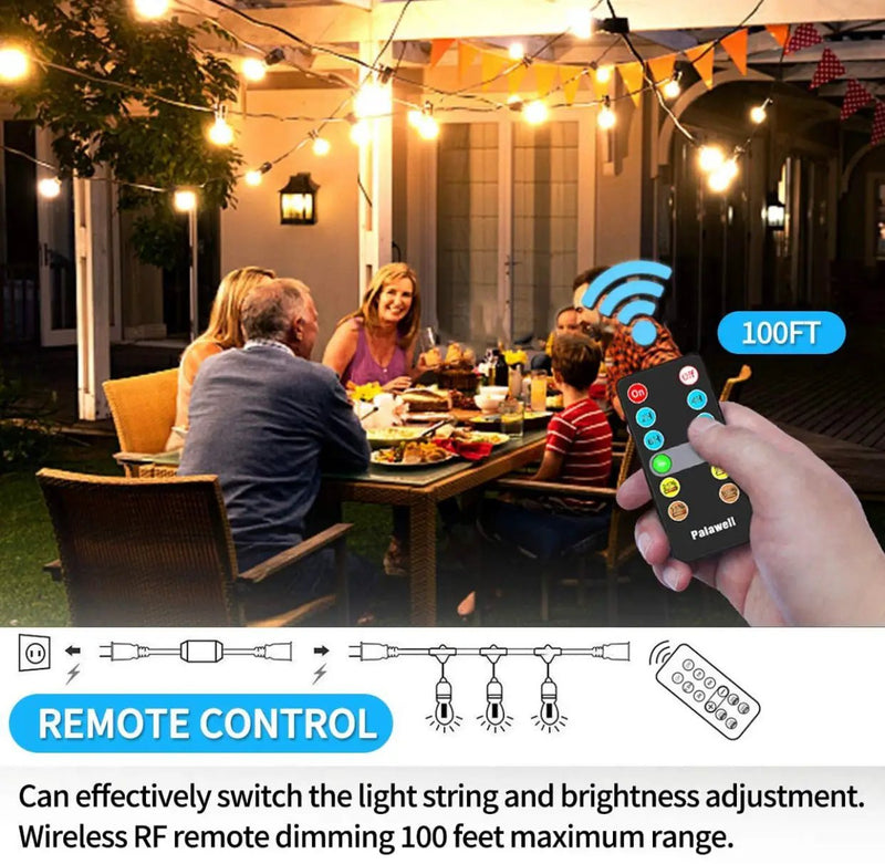 Dimmer with Remote for Our Ambience Pro LED String Lights - Commercial Grade Dimmer Rated at 150 Watts by Outdoor Solar Outlet