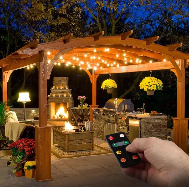 Dimmer with Remote for Our Ambience Pro LED String Lights - Commercial Grade Dimmer Rated at 150 Watts by Outdoor Solar Outlet