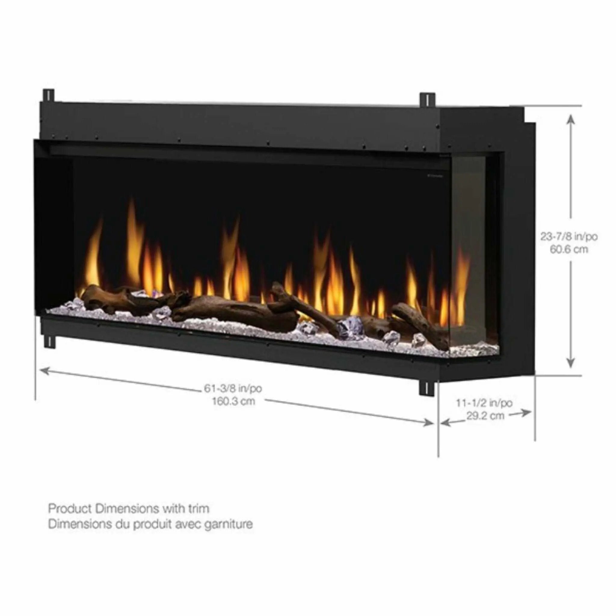 Dimplex IgniteXL Bold 60-Inch Built-In Linear Modern Electric Fireplace With Multi Colored Flames [XLF6017-XD] (SAK90413) by SAKSBY WHOLESALE