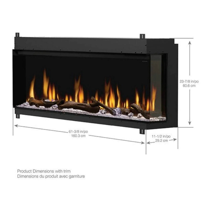 Dimplex IgniteXL Bold 60-Inch Built-In Linear Modern Electric Fireplace With Multi Colored Flames [XLF6017-XD] (SAK90413) by SAKSBY WHOLESALE