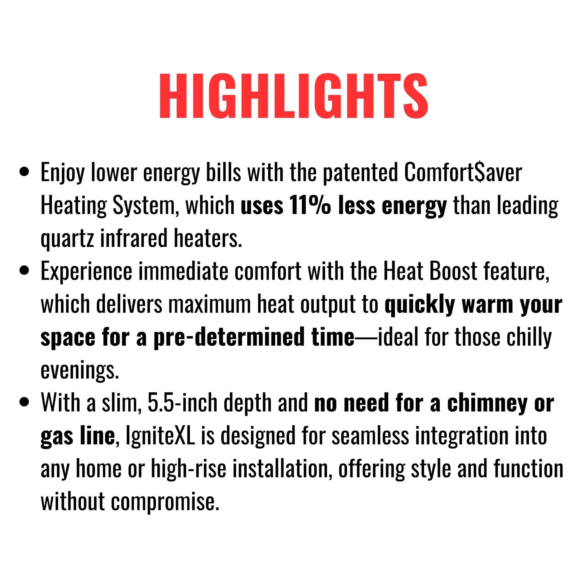 Dimplex IgniteXL 74-Inch Premium Built-In Linear Electric Fireplace With Integrated Heater Fan [XLF74] (SAK14736) by SAKSBY WHOLESALE