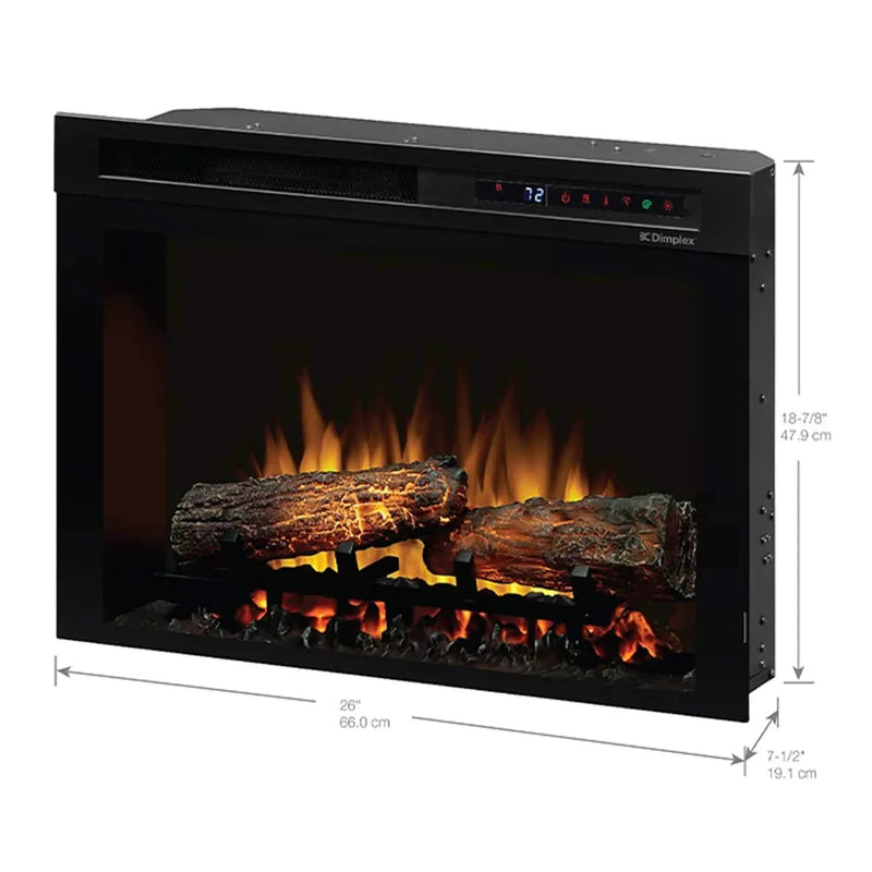 Dimplex Multi-Fire 26-Inch Built-In Traditional Fireplace With Realogs [XHD26L] (SAK65019) by SAKSBY WHOLESALE