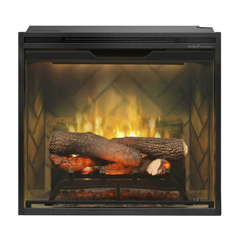 Dimplex Revillusion Herringbone Brick Built-In Electric Firebox With Front Glass [RBF30/36/42] (SAK12893) by SAKSBY WHOLESALE