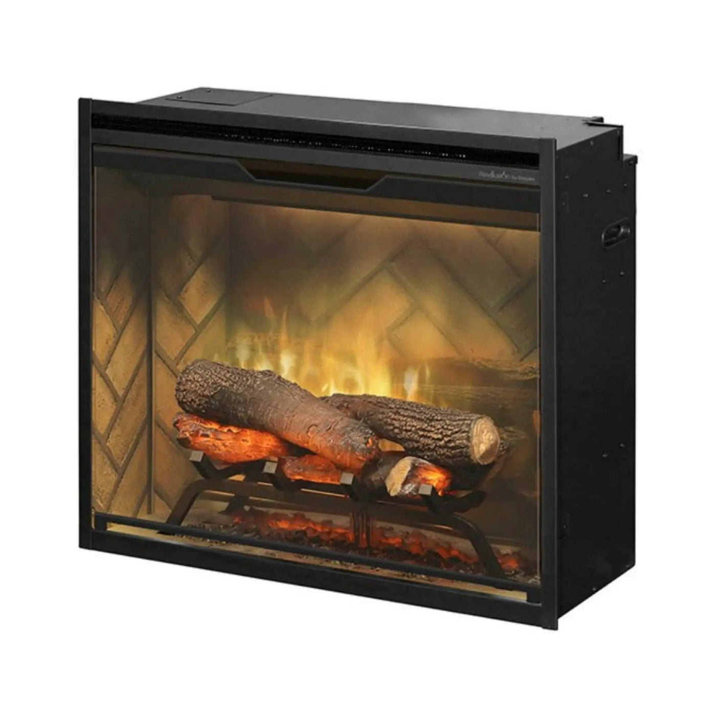 Dimplex Revillusion Herringbone Brick Built-In Electric Firebox With Front Glass [RBF30/36/42] (SAK12893) by SAKSBY WHOLESALE