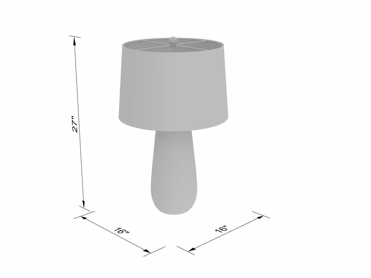 Dingras Pale Blue Jute Table Lamp - Clearance by Boutique Rugs