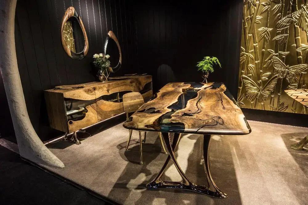 Custom Epoxy Resin Dining Room Table | Osso Dining Table, photo 6 of 20