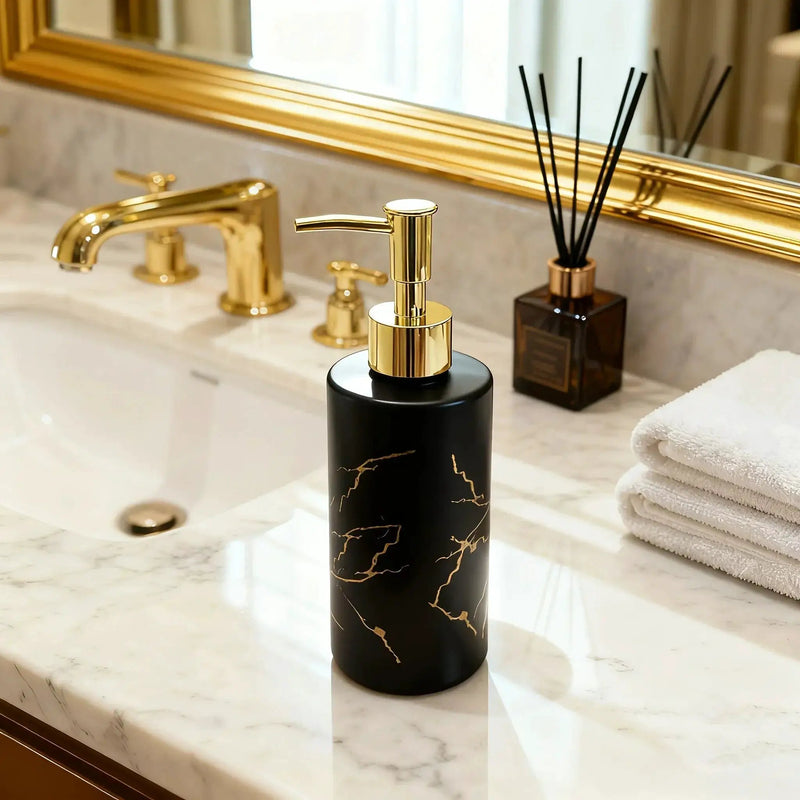 Dispenser - Glass Golden Marble by House Of Avana