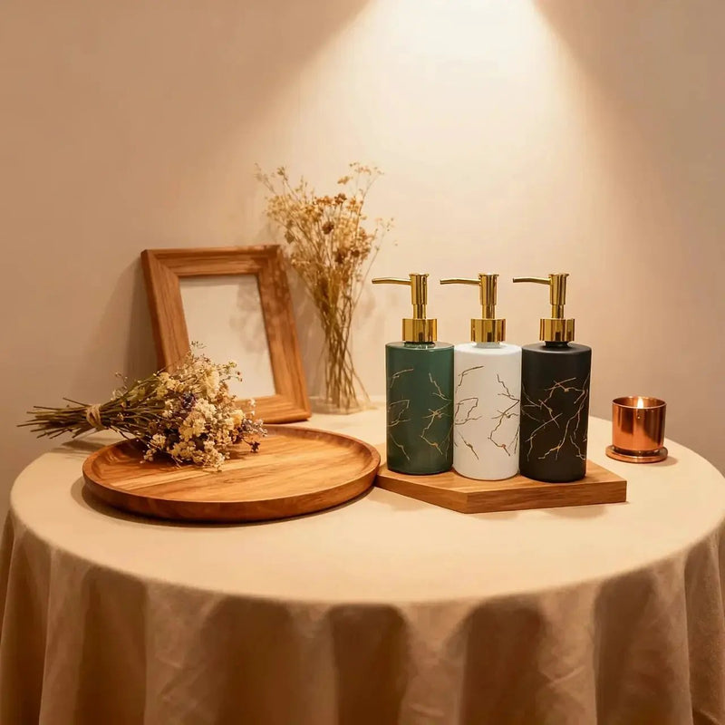 Dispenser - Glass Golden Marble by House Of Avana